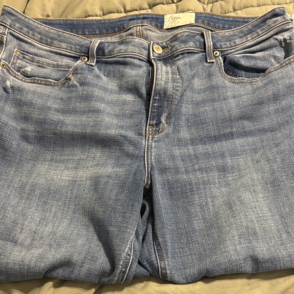 Cosmic Blue Love Adrienne Eco crop Jean - Picture 2 of 2